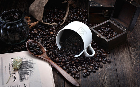 咖啡豆复古高清图片素材