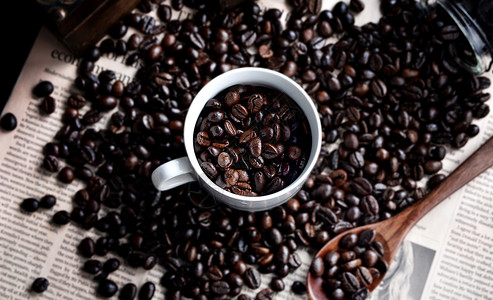 咖啡豆美味高清图片素材