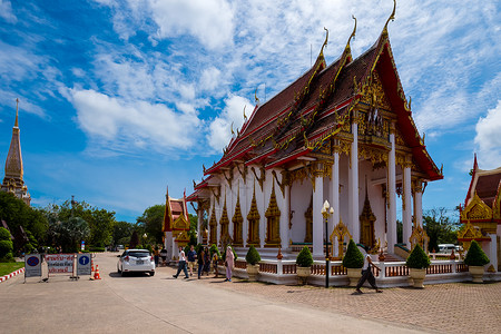 泰国宗教泰国普吉岛青龙寺风光背景
