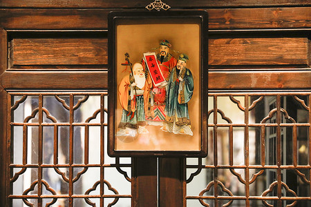 福禄寿画框背景图片