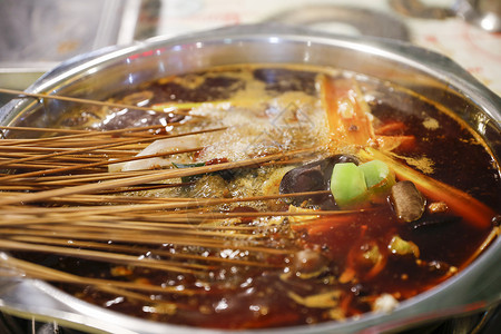 沸腾的串串火锅美味高清图片素材