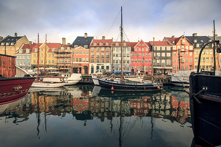 丹麦哥本哈根新港高清图片