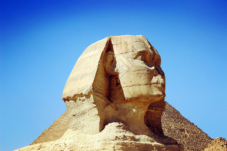 埃及金字塔字体埃及狮身人面像背景