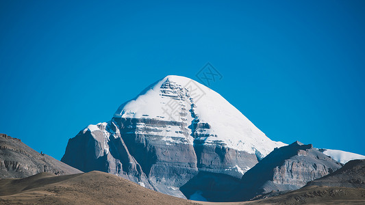 冈仁波齐转山神山冈仁波齐峰背景