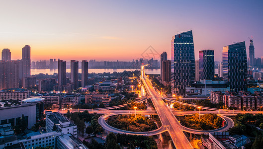 武汉城市夜景摩天大厦高清图片素材