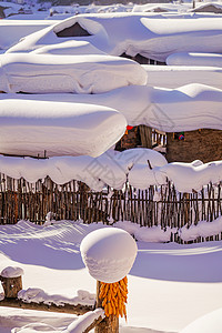 雪乡背景图片