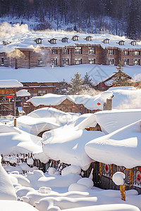 雪乡背景图片