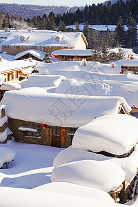 雪乡哈尔滨雪乡高清图片