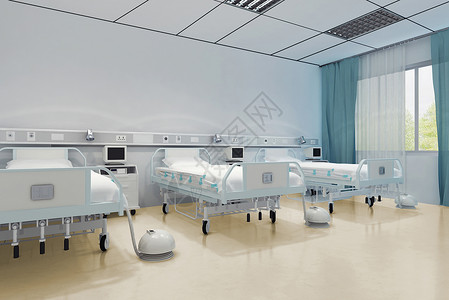 病房效果图后现代医院单间效果图背景