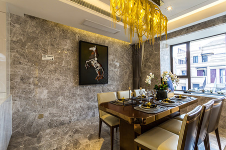现代简约欧式餐厅室内高清图片素材