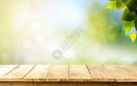 七色木板春天桌面背景设计图片
