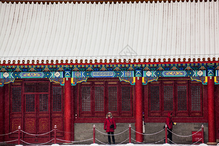 北京故宫雪景古代建筑高清图片素材