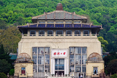 武汉大学历史老建筑背景图片