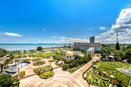 泰国海滨城市风光大楼高清图片素材
