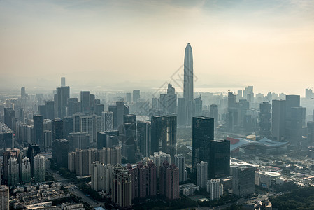 深圳市中央商务区俯瞰高清图片素材