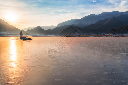 冬天的神农架大九湖背景图片