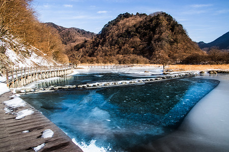 冬天的神农架大九湖背景图片