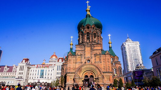黑龙江索菲亚大教堂旅游高清图片素材