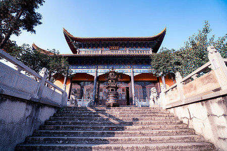 武汉宝通禅寺台阶背景图片