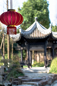 中国年大红灯笼背景图片