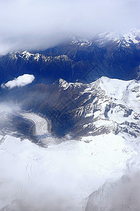 青藏高原冰川航拍背景图片