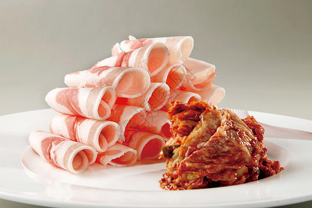 韩式泡菜五花肉 背景图片
