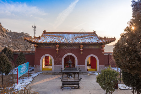 山东烟台竹林寺古建筑高清图片素材