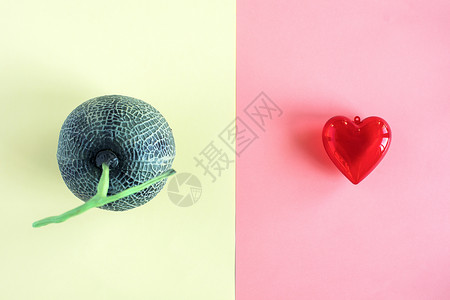 多彩水果和爱心的素材背景图片