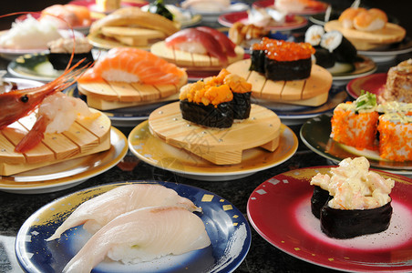 日本寿司拼盘套餐高清图片素材