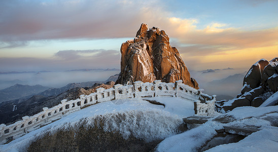 天柱晴雪优美风景素材高清图片