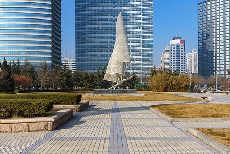 青岛城市公园风光背景图片