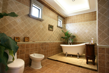 室内设计全景浴室卫生间实拍图家居摄影背景