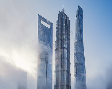 展会门票上海地标建筑风光背景