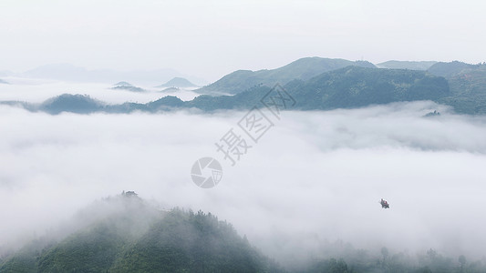 乘船充满中国风意境的山水景色背景