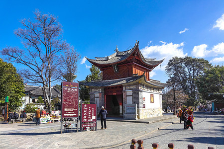 大理喜洲严家大院背景图片