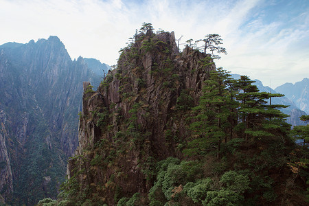 素材免费站早春黄山背景