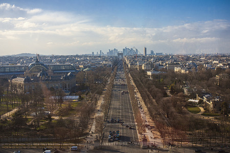 巴黎鸟瞰鸟瞰巴黎街景背景