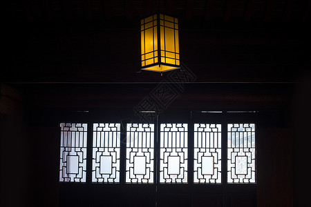 中式建筑和灯笼图片