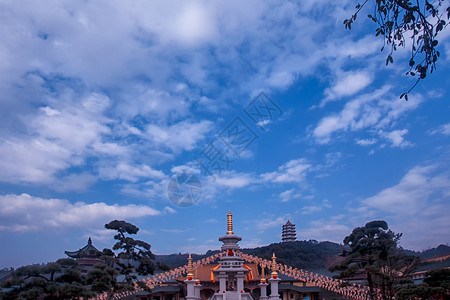 江西庐山东林寺东林宝塔高清图片素材