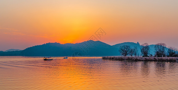 湖岸风光武汉东湖美景美图背景