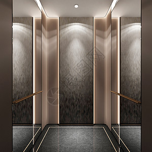 高档电梯现代电梯井效果图背景