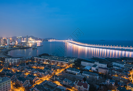 港深大桥现代城市大连背景