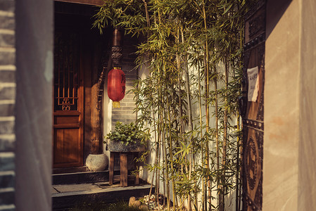 小竹子的素材门里的小院背景