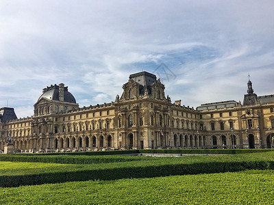 巴黎恢宏的卢浮宫法国旅游高清图片素材