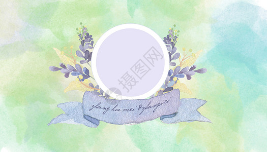 紫色植物花环植物花卉花环背景设计图片