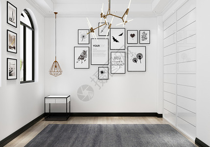 咖啡色欧式框架欧式简约室内家居设计图片