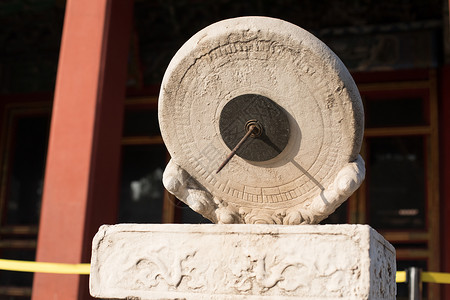 北京时间日晷背景