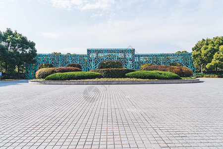 城市广场公园广场地面背景