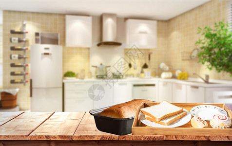 面包美食食品桌面美食背景设计图片