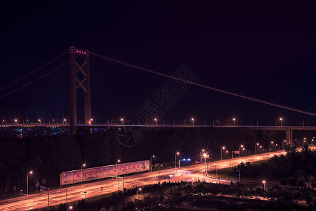 武汉阳逻长江大桥夜景图片